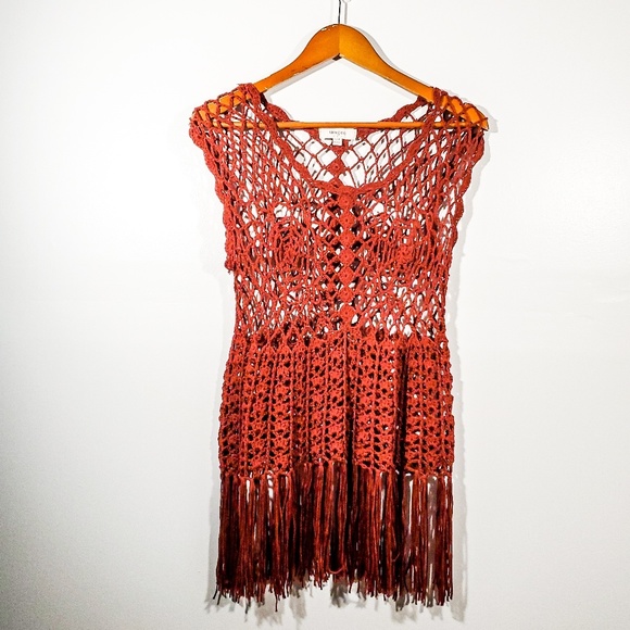 Umgee Sweaters - Crocheted Fringe Sweater